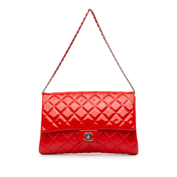 Top Quality Chanel CC Quilted Patent Clutch with Chain (SHG-lpgzOs)