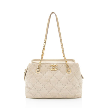 Top Quality Chanel Calfskin Retro Chain Tote (SHF-syaS0b)