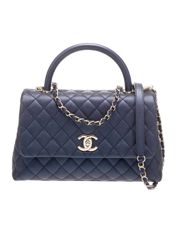 CHANEL CAVIAR QUILTED SMALL COCO HANDLE FLAP BAG