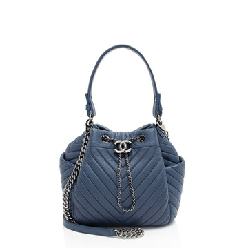 Top Quality Chanel Chevron Goatskin CC Urban Spirit Small Bucket Bag (SHF-Hfm7dh)