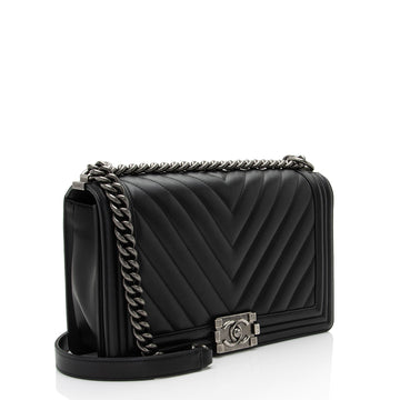Chanel Chevron Lambskin New Medium Boy Bag