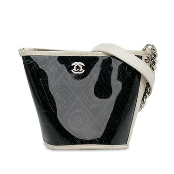Top Quality Chanel Crumpled Calfskin PVC Camellia Bucket (SHG-gZFHoM)