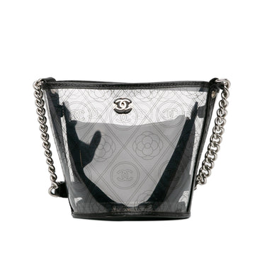 Top Quality Chanel Crumpled Calfskin PVC Camellia Bucket (SHG-53ZkcW)