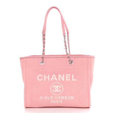 CHANEL DEAUVILLE MIXED FABRIC TOTE