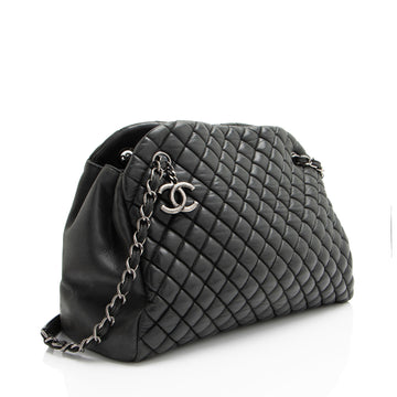 Chanel Lambskin Just Mademoiselle Large Bowler Bag
