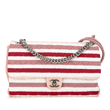 Top Quality Chanel Maxi Stripe Jersey Felt and Rope Flap (SHG-Zvi1g1)