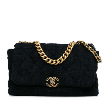 Top Quality Chanel Maxi Tweed 19 Flap (SHG-r1Febc)