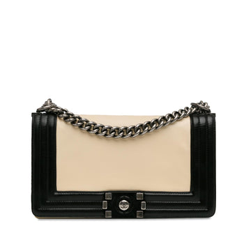 Top Quality Chanel Medium Bicolor Calfskin Boy Flap (SHG-EWjcMu)
