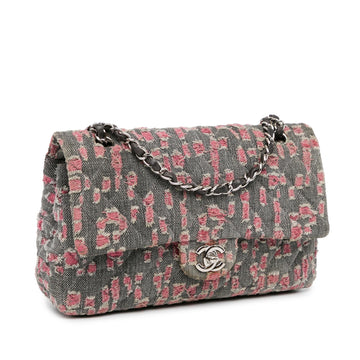 Chanel Medium Classic Distressed Denim Double Flap