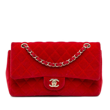 Top Quality Chanel Medium Classic Velvet Double Flap (SHG-gnQvdl)