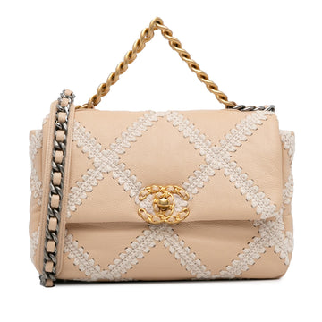 Top Quality Chanel Medium Crochet and Calfskin 19 Flap Bag (SHG-5tvBOl)