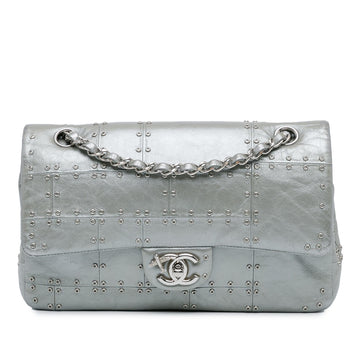 Top Quality Chanel Medium Glazed Calfskin Grommet Embellished Airline Double Flap (SHG-3ngMjI)