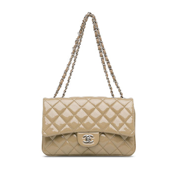 Top Quality Chanel Medium Patent 3 Accordion Flap (SHG-8ZGroo)