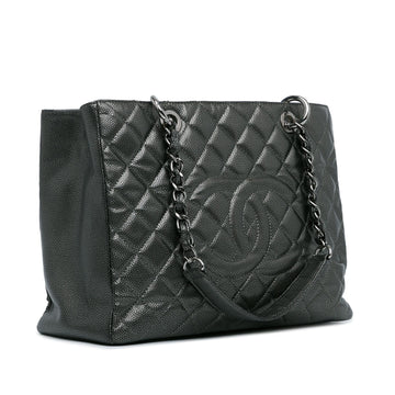 Chanel Metallic Caviar Grand Shopping Tote