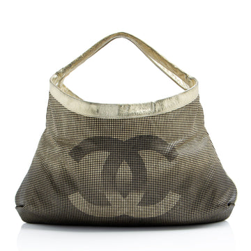 Top Quality Chanel Metallic Perforated Leather Hollywood Hobo (SHF-RZCAjK)