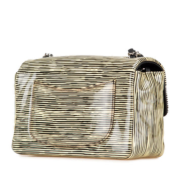 Chanel Mini Rectangular Classic Patent Striped Single Flap