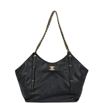 CHANEL QUILTED CALFSKIN LEATHER MAXI SHOPPING BAG