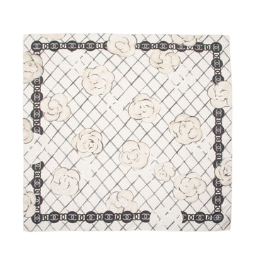 Top Quality Chanel Silk Camellia CC Square Scarf (SHF-uNAJam)