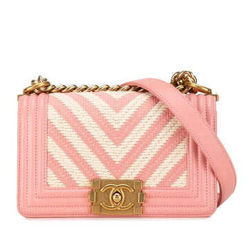 Top Quality Chanel Small Braided Chevron Boy Flap (SHG-C7kagE)
