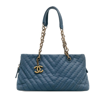 Top Quality Chanel Small Chevron Surpique Iridescent Calfskin Tote (SHG-sHtll6)