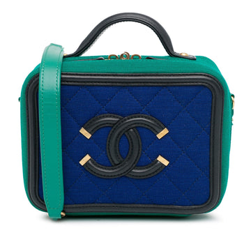 Top Quality Chanel Small Jersey CC Filigree Vanity Case (SHG-n3n03P)