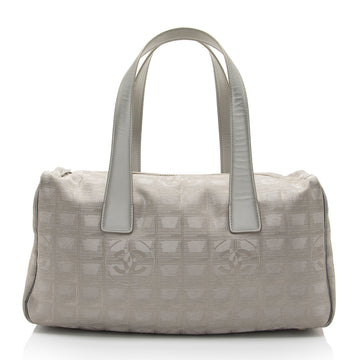 Top Quality Chanel Vintage Metallic Nylon Travel Ligne Satchel (SHF-CKL5mr)