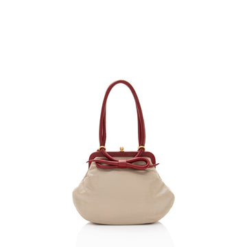 Top Quality Chanel Vintage Perforated Leather Kiss Lock Shoulder Bag (SHF-TBMbgs)
