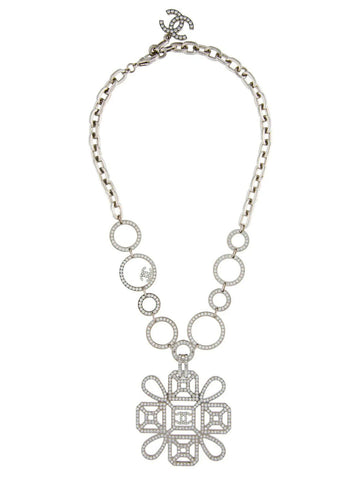 Strass CC Silver Collar Necklace