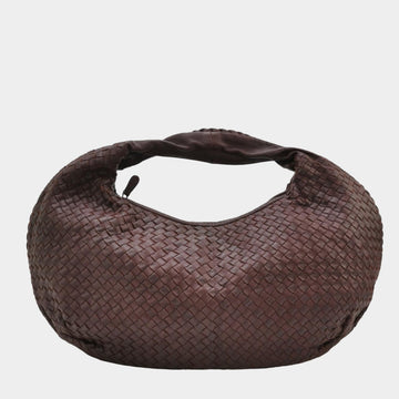 Bottega Veneta Belly Hobo Intrecciato Eggplant Purple Leather Large 50cm