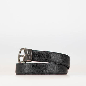Black Louis Vuitton Taiga Ceinture Classique Belt