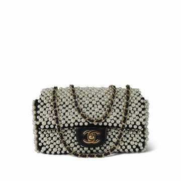 19S Pearl On Flap Mini Rectangular Bag LGHW