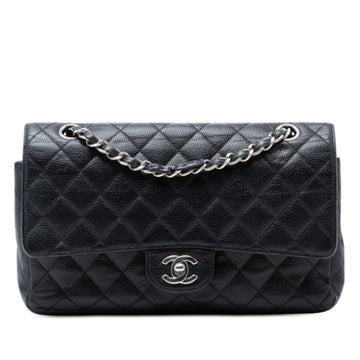 Classic Double Flap Bag Quilted Caviar Medium