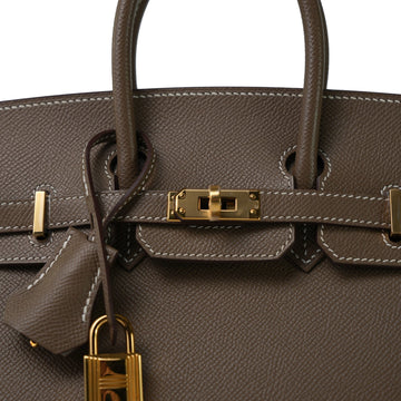 Birkin 25 Sellier Etoupe leather  Z Stamp