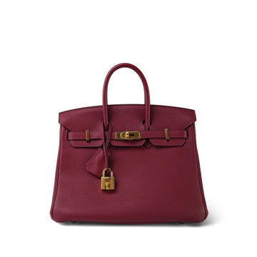 Birkin 25 Rouge Grenat Togo  X Stamp