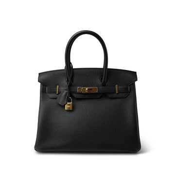 Birkin 30 Black Togo  A Stamp