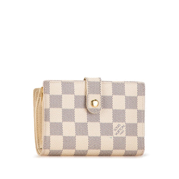 White Louis Vuitton Damier Azur French Purse Wallet