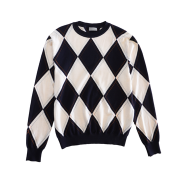 Christian Dior Argyle Pullover Sweater - Men's M