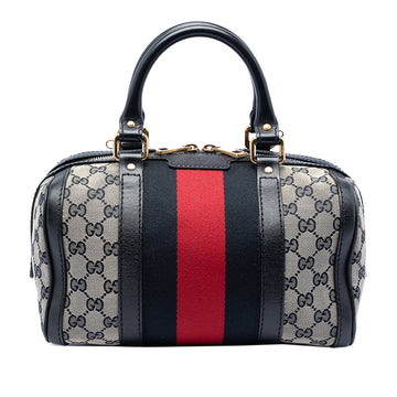 Vintage Web Boston Bag GG Canvas Small