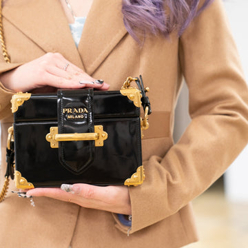 Prada Cahier high quality Leather Shoulder Bag