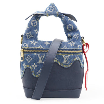 X NIGO Taurillon Monogram Denim Japanese Cruiser Blue