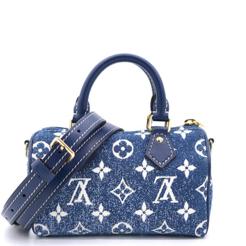 Monogram Jacquard Denim Nano Speedy Blue
