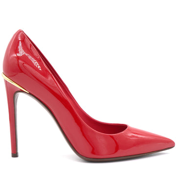 Red Patent Leather Pointed Toe Pumps 37