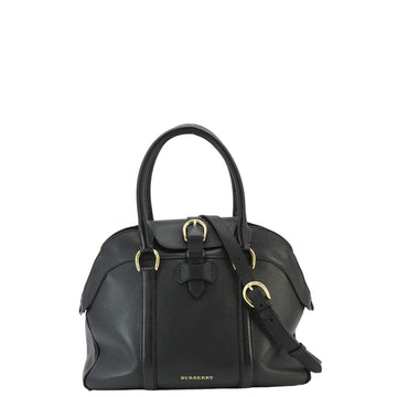 Burberry Milverton Medium Leather Tote Bag Black