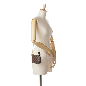 Brown Louis Vuitton Damier Ebene Mini Pochette Accessoires Handbag