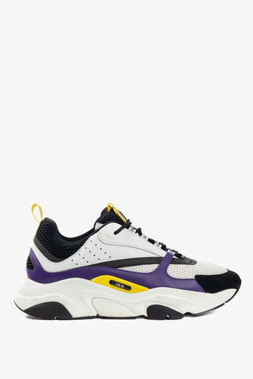 Dior B22 "Violet White" Leather & Mesh Lace-Up Sneakers