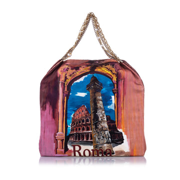Dolce & Gabbana Printed Silk Anita Roma Tote  (SHG-10338)