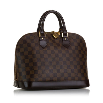 Louis Vuitton Alma PM Damier Ebene Leather/canvas