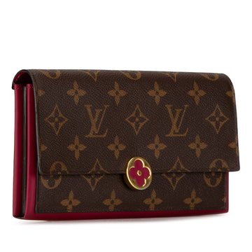 Brown Louis Vuitton Monogram Flore Long Wallet