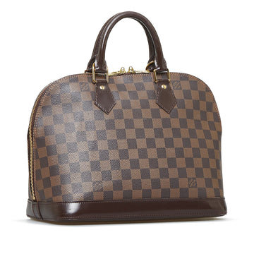 Louis Vuitton Alma PM Damier Ebene Leather/canvas