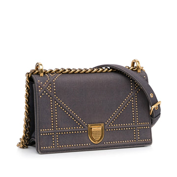 Dior Diorama Medium Grey Leather/denim